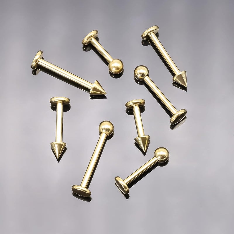 BLISI G23 Solid Titanium Eyebrow Piercing Jewelry, Gokd Black Rose Gold Silver Pink Rainbow Eyebrow Rings 16G Curved Barbell,Tiny Vertical Labret Lip Jewelry Rook Piercing Jewelry for Women and Men - Image 5